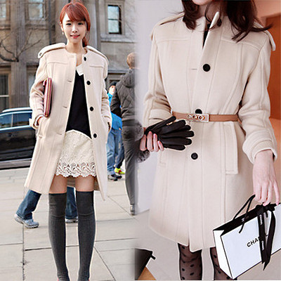2013冬裝新款 韓版修身呢子大衣引領(lǐng)時(shí)尚潮流